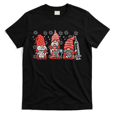 Nurse Christmas Gnomes Cute Xmas Scrub Top For Nurses Women T-Shirt