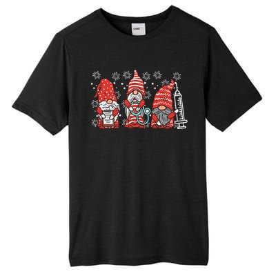 Nurse Christmas Gnomes Cute Xmas Scrub Top For Nurses Women Tall Fusion ChromaSoft Performance T-Shirt