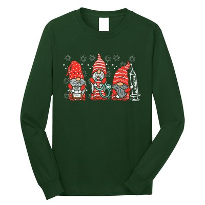 Nurse Christmas Gnomes Cute Xmas Nurses Long Sleeve Shirt