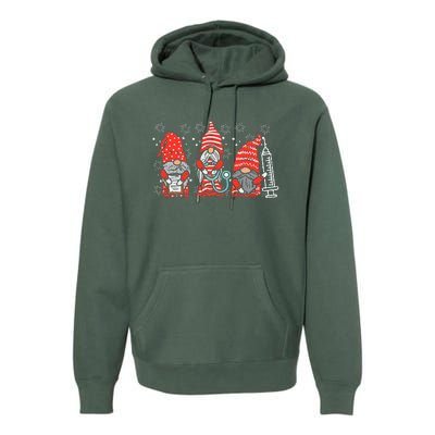 Nurse Christmas Gnomes Cute Xmas Nurses Premium Hoodie