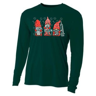 Nurse Christmas Gnomes Cute Xmas Nurses Cooling Performance Long Sleeve Crew