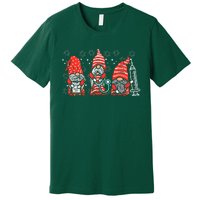 Nurse Christmas Gnomes Cute Xmas Nurses Premium T-Shirt