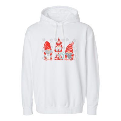 Nurse Christmas Gnomes Cute Xmas Nurses Garment-Dyed Fleece Hoodie