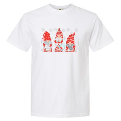 Nurse Christmas Gnomes Cute Xmas Nurses Garment-Dyed Heavyweight T-Shirt