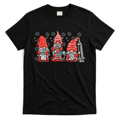 Nurse Christmas Gnomes Cute Xmas Scrub Top For Nurses Women T-Shirt