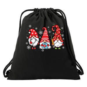 Nurse Christmas Gnomes Xmas Scrub Top Er Rn Nursing Gnomies Drawstring Bag