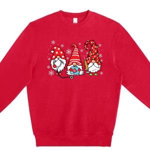 Nurse Christmas Gnomes Xmas Scrub Top Er Rn Nursing Gnomies Premium Crewneck Sweatshirt