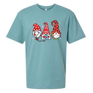 Nurse Christmas Gnomes Xmas Scrub Top Er Rn Nursing Gnomies Sueded Cloud Jersey T-Shirt