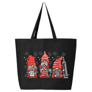 Nurse Christmas Gnomes Cute Xmas Scrub Top For Nurses 25L Jumbo Tote