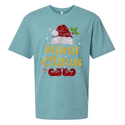 Nana Claus Gift Christmas Pajama Family Matching Xmas Gift Sueded Cloud Jersey T-Shirt