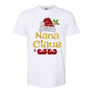 Nana Claus Gift Christmas Pajama Family Matching Xmas Gift Softstyle CVC T-Shirt