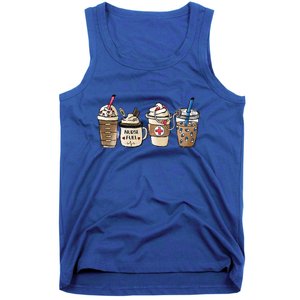 Nurse Coffee Great Gift Nurse Fuel Rn Lpn Cna Nursing School Grad Cute Gift Tank Top