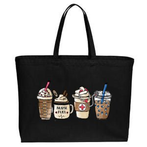 Nurse Coffee Great Gift Nurse Fuel Rn Lpn Cna Nursing School Grad Cute Gift Cotton Canvas Jumbo Tote