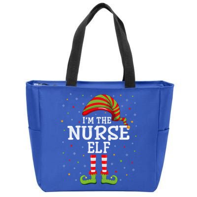 Nurse Christmas Group Matching Funny Im The Nurse Funny Gift Zip Tote Bag