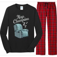 Nap Champion Grandpa And Dad And Papa May Nap Suddenly Long Sleeve Pajama Set