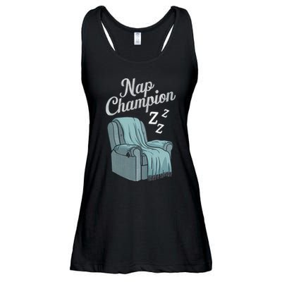 Nap Champion Grandpa And Dad And Papa May Nap Suddenly Ladies Essential Flowy Tank
