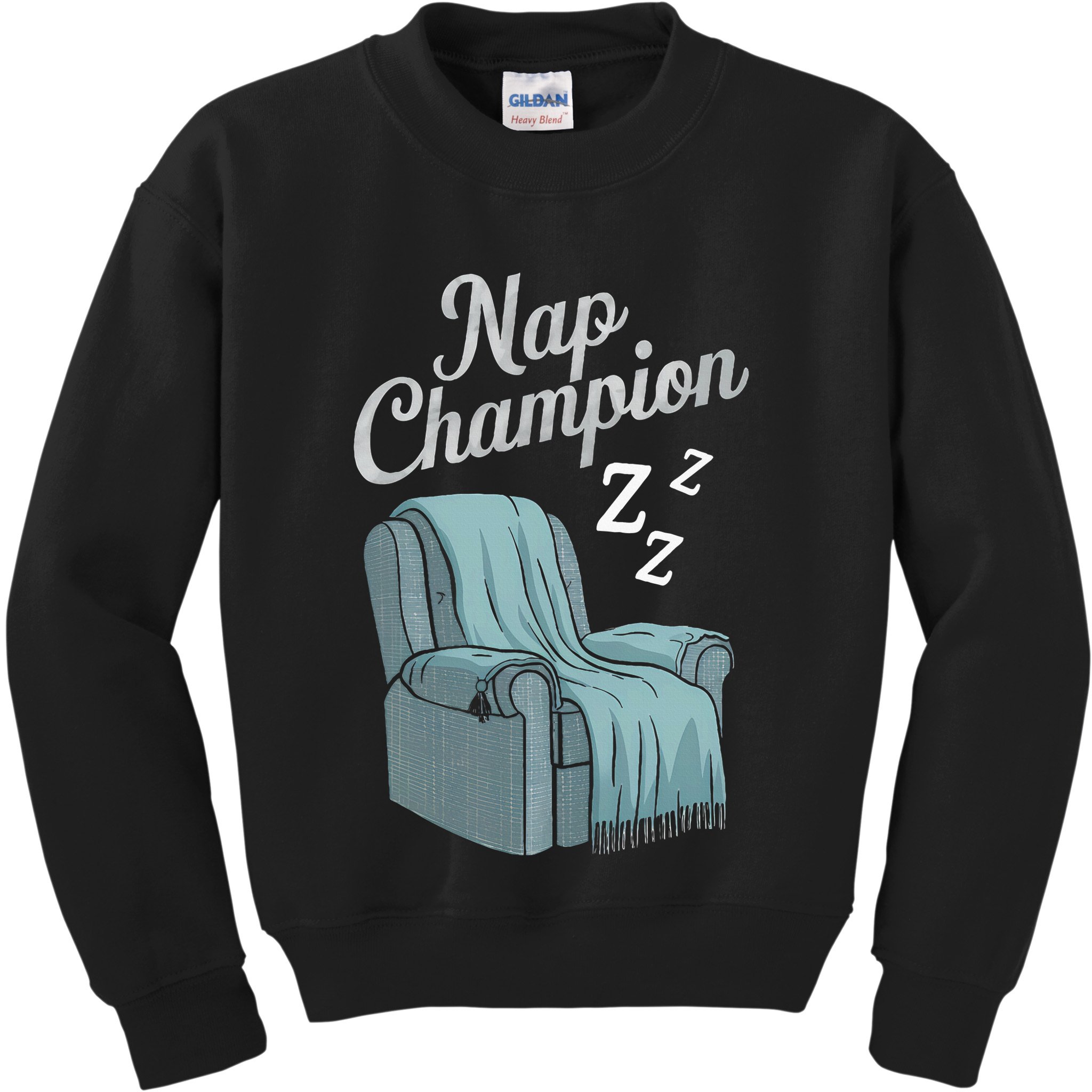 Nap Champion Grandpa And Dad And Papa May Nap Suddenly Kids Sweatshirt