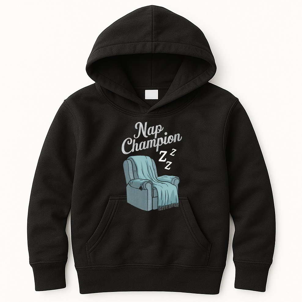 Nap Champion Grandpa And Dad And Papa May Nap Suddenly Kids Hoodie