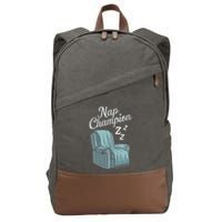 Nap Champion Grandpa And Dad And Papa May Nap Suddenly Cotton Canvas Backpack