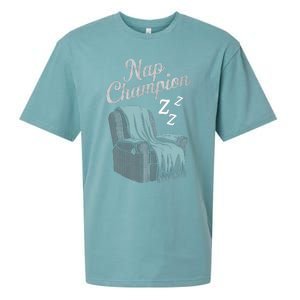 Nap Champion Grandpa And Dad And Papa May Nap Suddenly Sueded Cloud Jersey T-Shirt