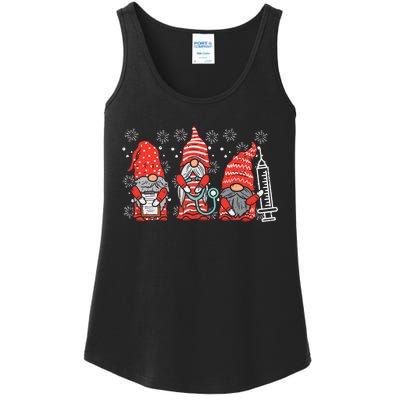 Nurse Christmas Gnomes Cute Xmas Scrub Top For Nurses Ladies Essential Tank