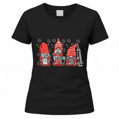 Nurse Christmas Gnomes Cute Xmas Scrub Top For Nurses Women's T-Shirt