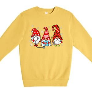 Nurse Christmas Gnomes Xmas Scrub Top Er Rn Nursing Gnomies Premium Crewneck Sweatshirt