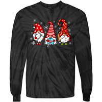 Nurse Christmas Gnomes Xmas Scrub Top Er Rn Nursing Gnomies Tie-Dye Long Sleeve Shirt