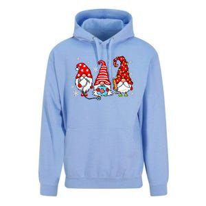 Nurse Christmas Gnomes Xmas Scrub Top Er Rn Nursing Gnomies Unisex Surf Hoodie