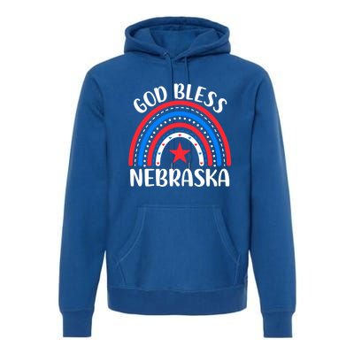 Nebraska Cute Gift I Love Nebraska Usa Gift Premium Hoodie