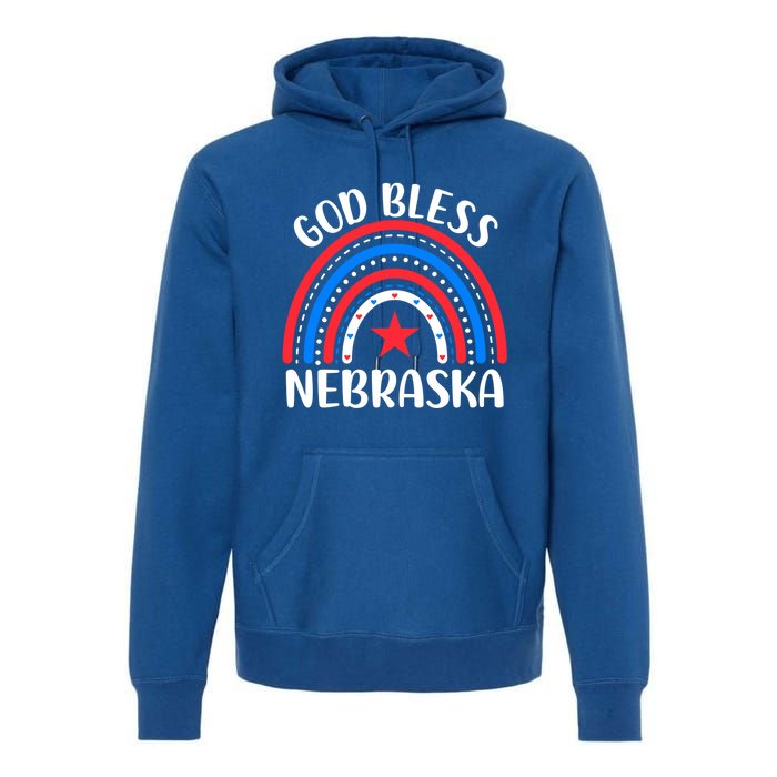 Nebraska Cute Gift I Love Nebraska Usa Gift Premium Hoodie