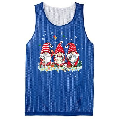 Nurse Christmas Gnomes Cute Xmas Scrub Top For Nurses Gift Mesh Reversible Basketball Jersey Tank