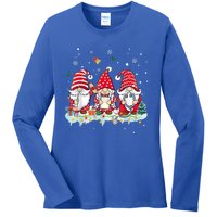 Nurse Christmas Gnomes Cute Xmas Scrub Top For Nurses Gift Ladies Long Sleeve Shirt