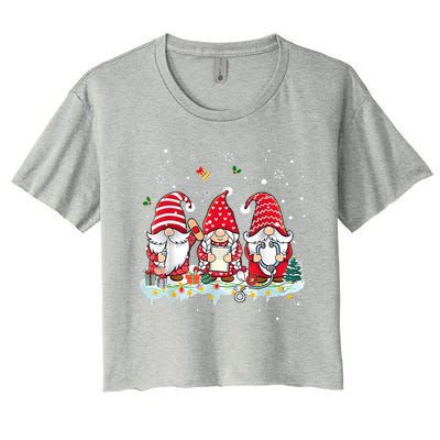 Nurse Christmas Gnomes Cute Xmas Scrub Top For Nurses Gift Women's Crop Top Tee