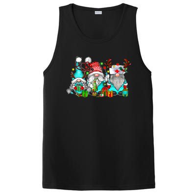 Nurse Christmas Gnomes Cute Xmas Scrub Top For Nurses PosiCharge Competitor Tank