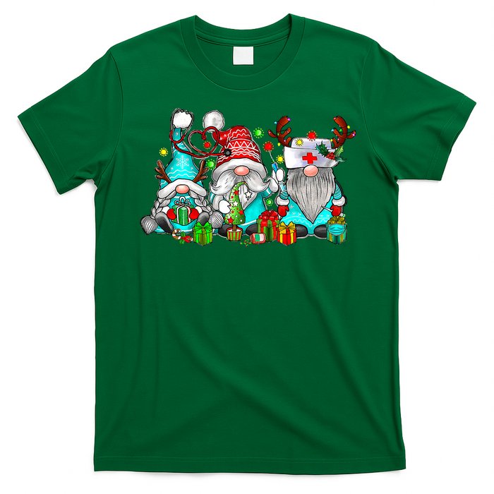 Nurse Christmas Gnomes Cute Xmas Scrub Top For Nurses T-Shirt