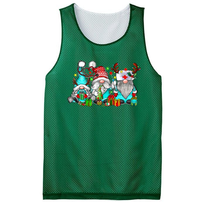 Nurse Christmas Gnomes Cute Xmas Scrub Top For Nurses Mesh Reversible Basketball Jersey Tank