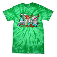 Nurse Christmas Gnomes Cute Xmas Scrub Top For Nurses Tie-Dye T-Shirt