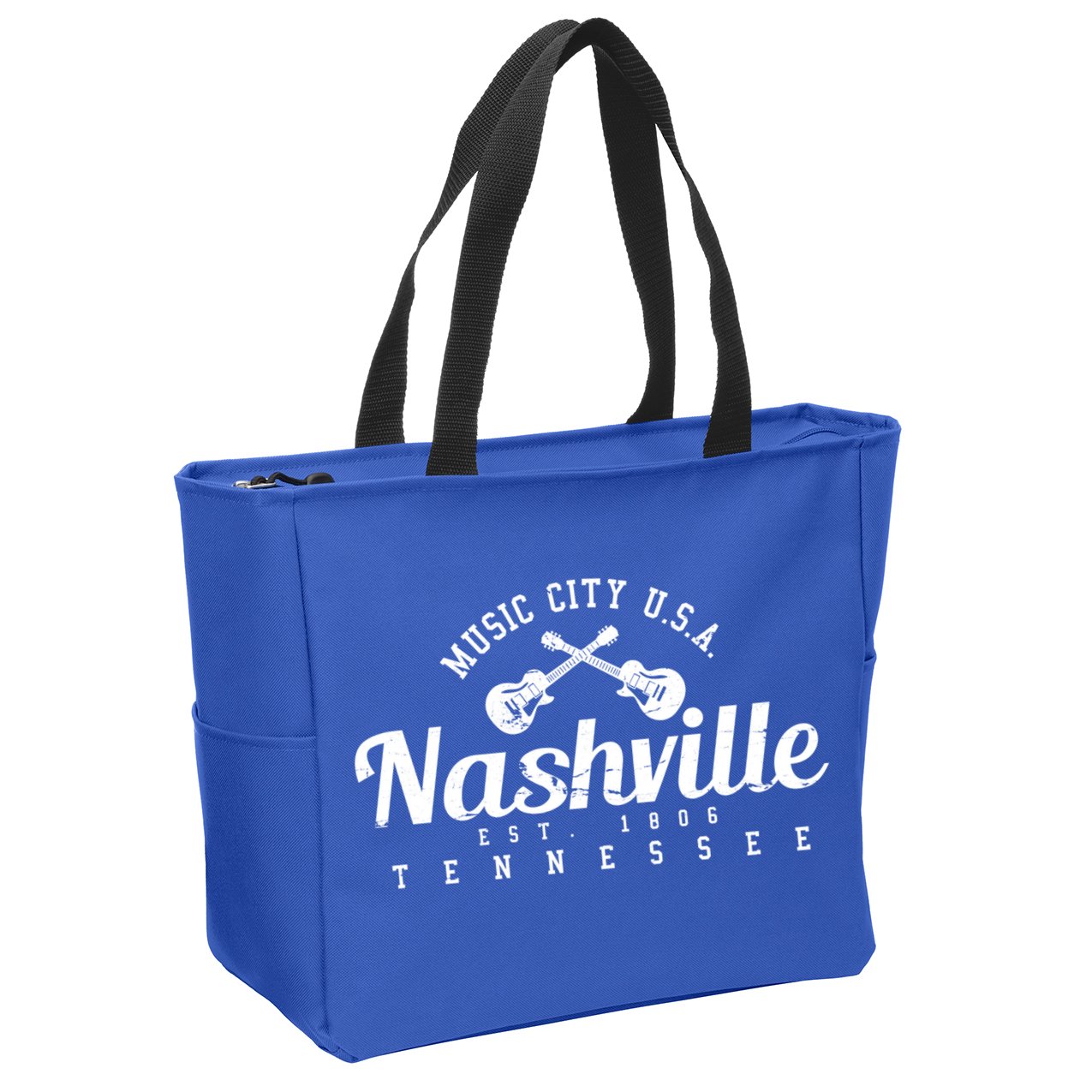 Nashville Cool Gift Cool Gift Country Music City Guitar Gift Cool Gift Zip Tote Bag