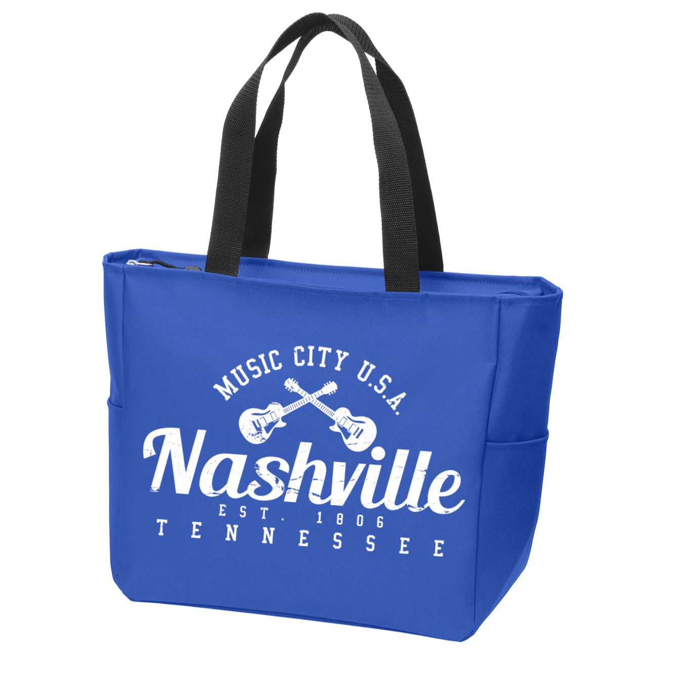 Nashville Cool Gift Cool Gift Country Music City Guitar Gift Cool Gift Zip Tote Bag