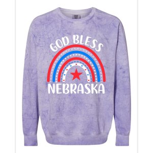 Nebraska Cool Gift I Love Nebraska Usa Gift Colorblast Crewneck Sweatshirt