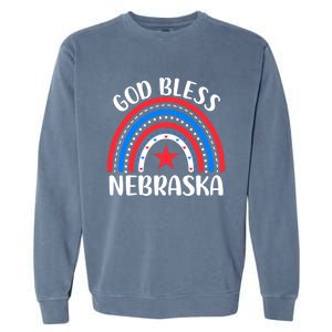 Nebraska Cool Gift I Love Nebraska Usa Gift Garment-Dyed Sweatshirt