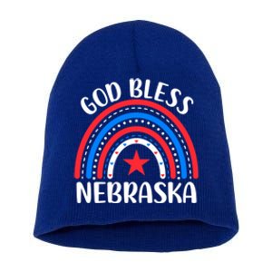 Nebraska Cool Gift I Love Nebraska Usa Gift Short Acrylic Beanie