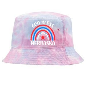 Nebraska Cool Gift I Love Nebraska Usa Gift Tie-Dyed Bucket Hat