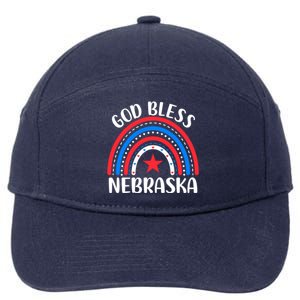 Nebraska Cool Gift I Love Nebraska Usa Gift 7-Panel Snapback Hat