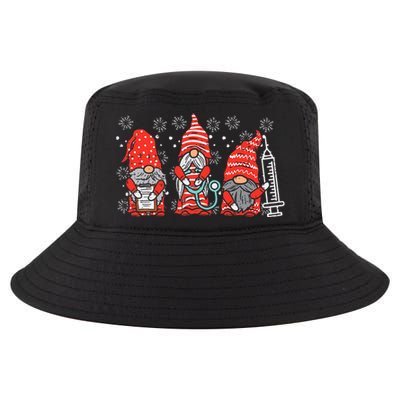 Nurse Christmas Gnomes Cute Xmas Scrub Top For Nurses Women Cool Comfort Performance Bucket Hat