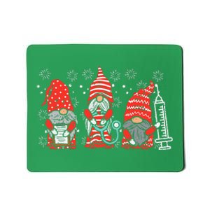 Nurse Christmas Gnomes Cute Xmas Scrub Top For Nurses Women Mousepad