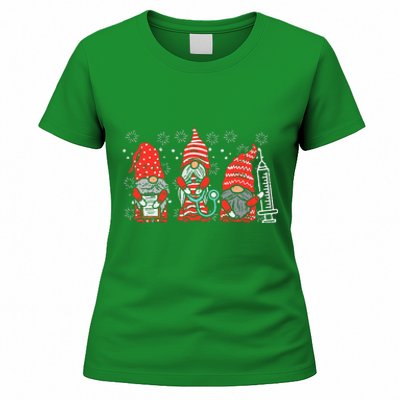 Nurse Christmas Gnomes Cute Xmas Scrub Top For Nurses Women Women's T-Shirt