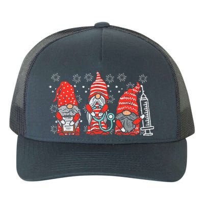 Nurse Christmas Gnomes Cute Xmas Scrub Top For Nurses Women Yupoong Adult 5-Panel Trucker Hat