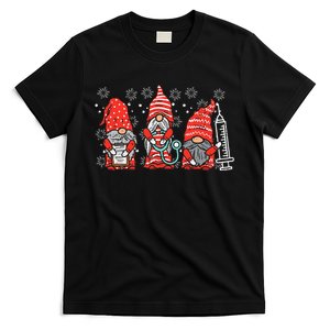 Nurse Christmas Gnomes Cute Xmas Scrub Top T-Shirt